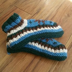 Fleece Lined Wool Slippers - NEW